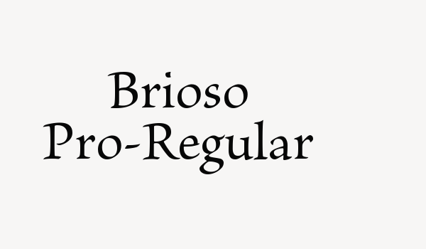 Brioso Pro-Regular Font