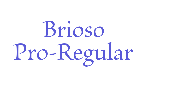 Brioso Pro-Regular Font