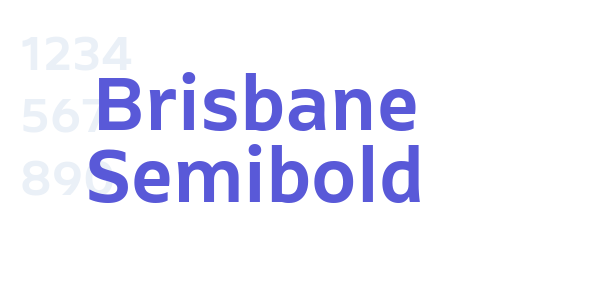 Brisbane Semibold font free