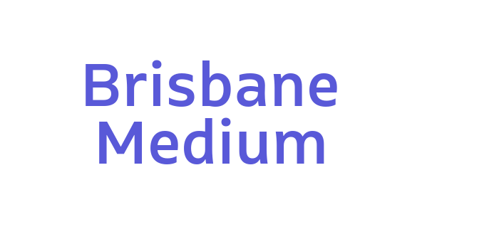 Brisbane Medium Font Download