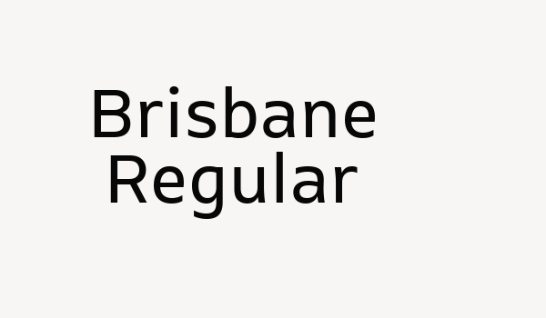 Brisbane Regular Font