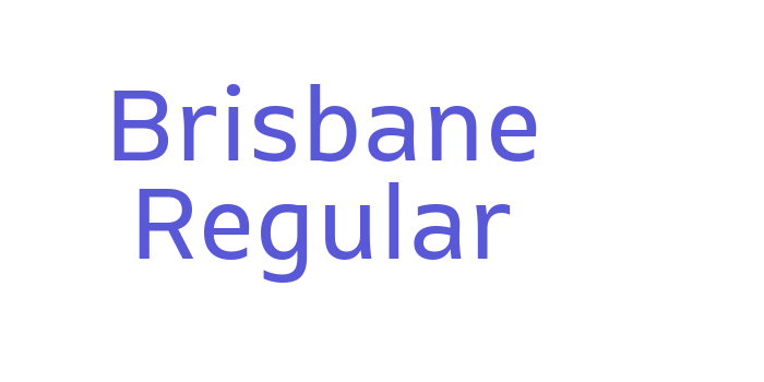 Brisbane Regular Font