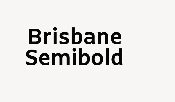 Brisbane Semibold Font