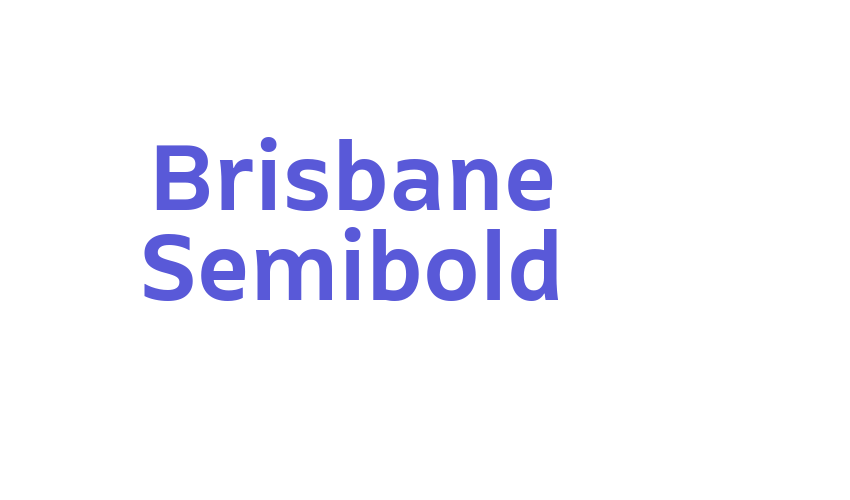 Brisbane Semibold Font