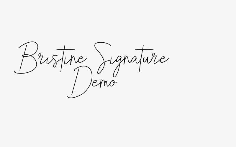 Bristine Signature Demo Font