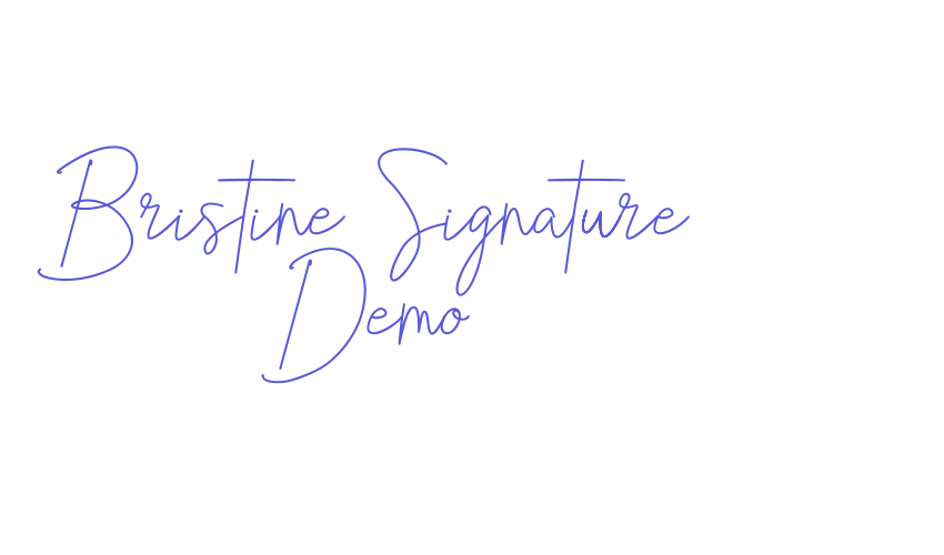 Bristine Signature Demo Font Download