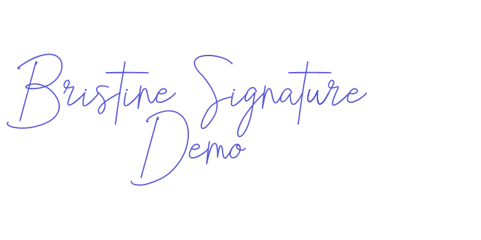 Bristine Signature Demo Font Download