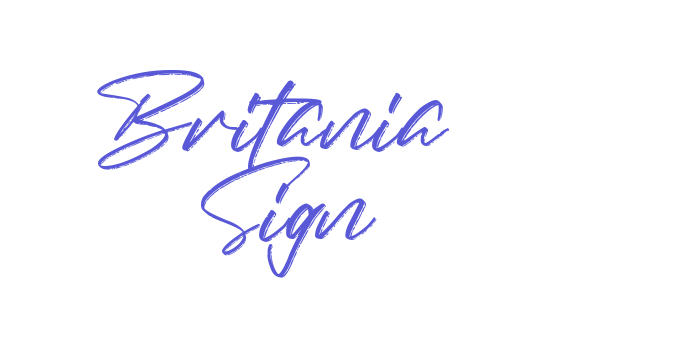 Britania Sign Font