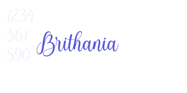 Brithania font free