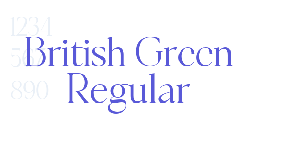 British Green Regular font free