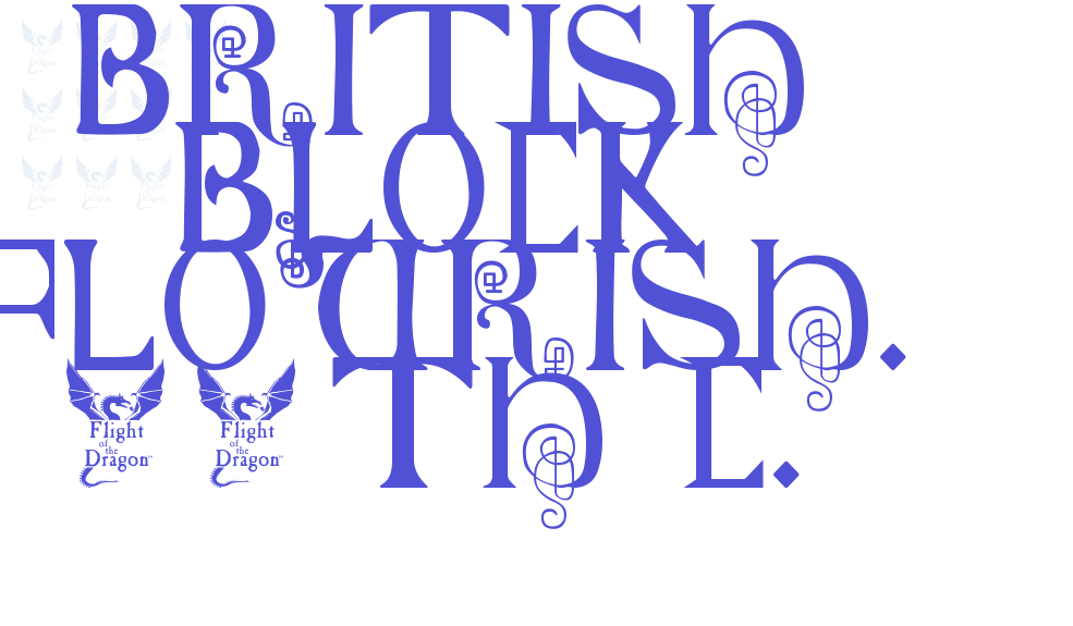 British Block Flourish, 10th c.-font-download