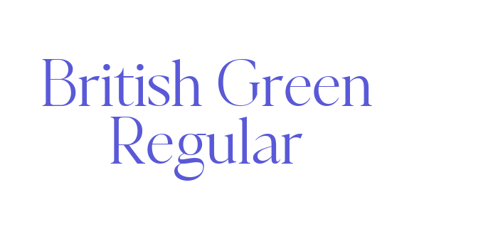 British Green Regular Font Download