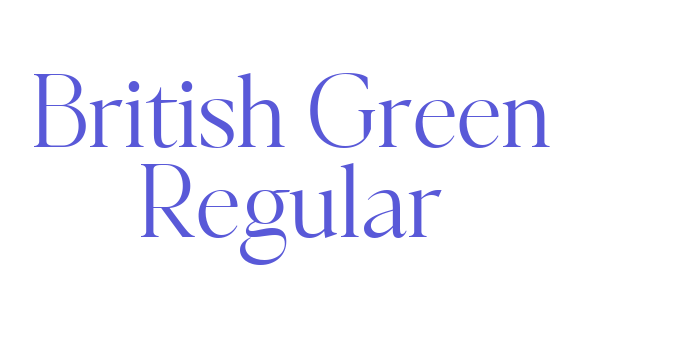 British Green Regular Font