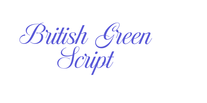 British Green Script Font Download