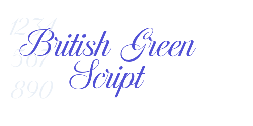 British Green Script-font-download