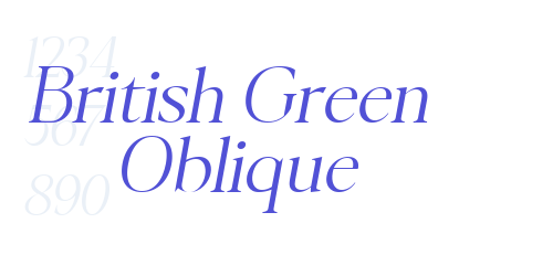 British Green  Oblique-font-download