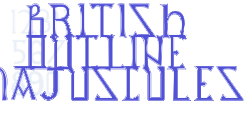 British Outline Majuscules-font-download