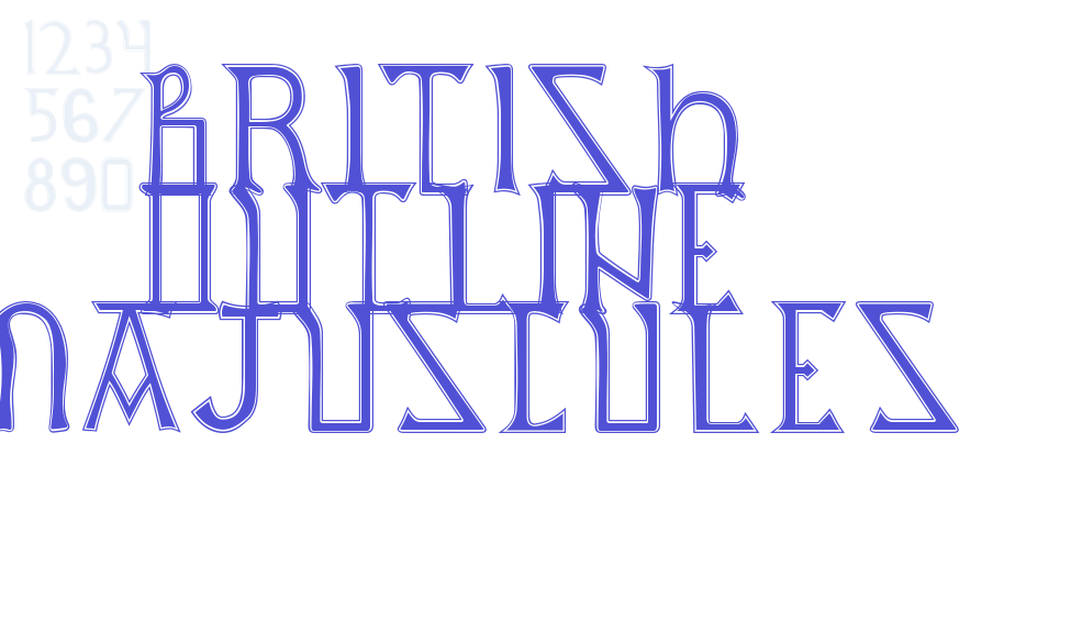 British Outline Majuscules-font-download