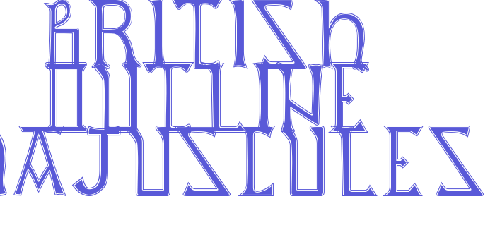 British Outline Majuscules Font