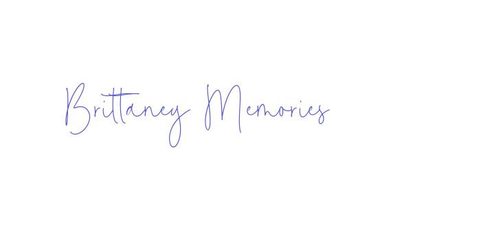 Brittaney Memories Font Download