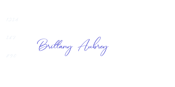 Brittany Aubrey font free