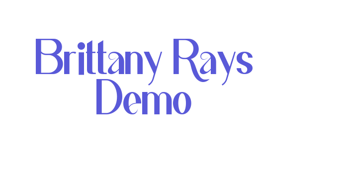 Brittany Rays Demo Font Download