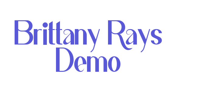 Brittany Rays Demo Font