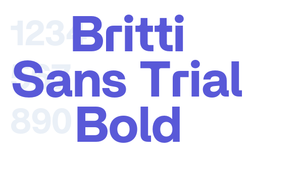 Britti Sans Trial Bold Font