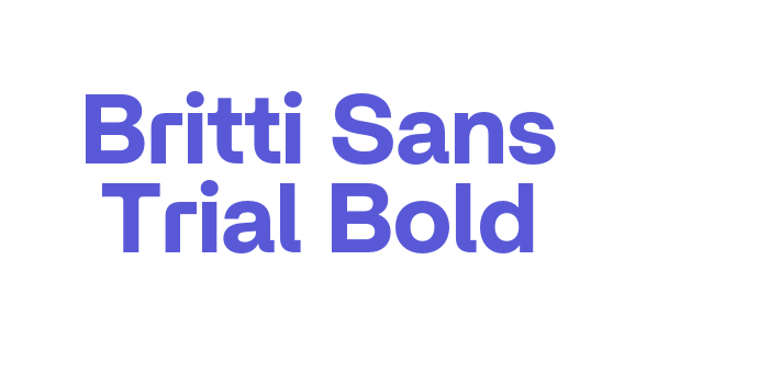 Britti Sans Trial Bold Font Download