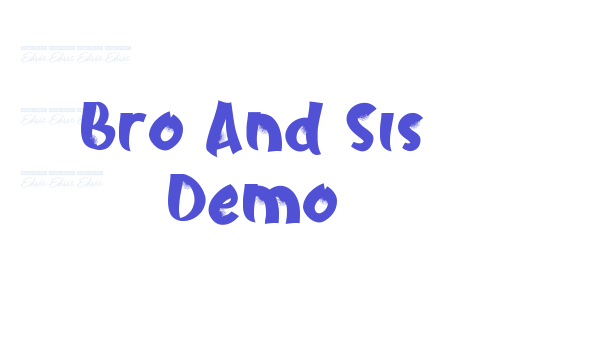 Bro And Sis Demo font download