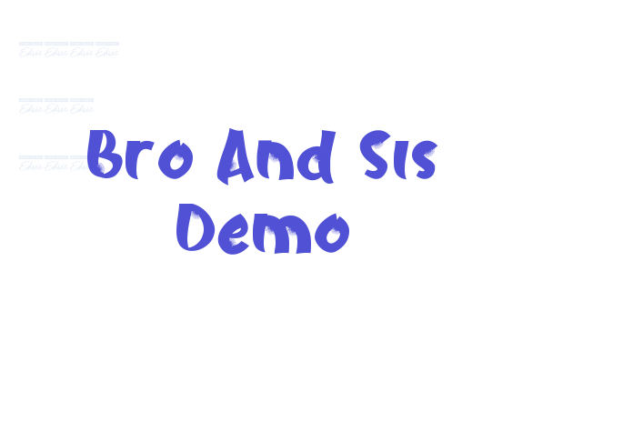 Bro And Sis Demo font download