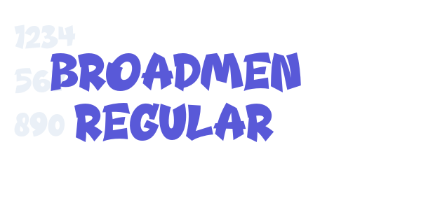 Broadmen Regular font free