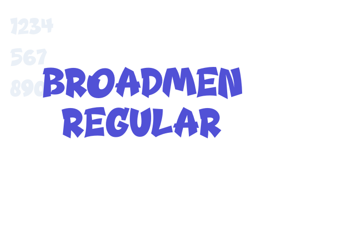 Broadmen Regular font download