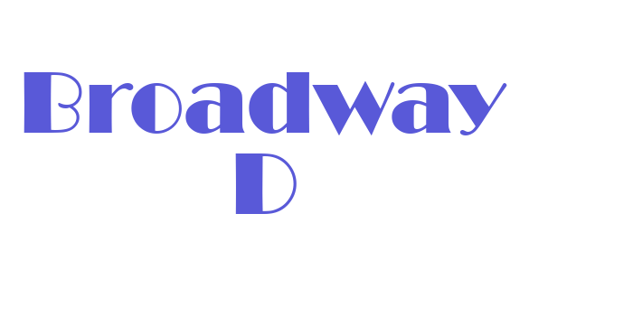 Broadway D Font