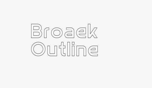 Broaek Outline Font