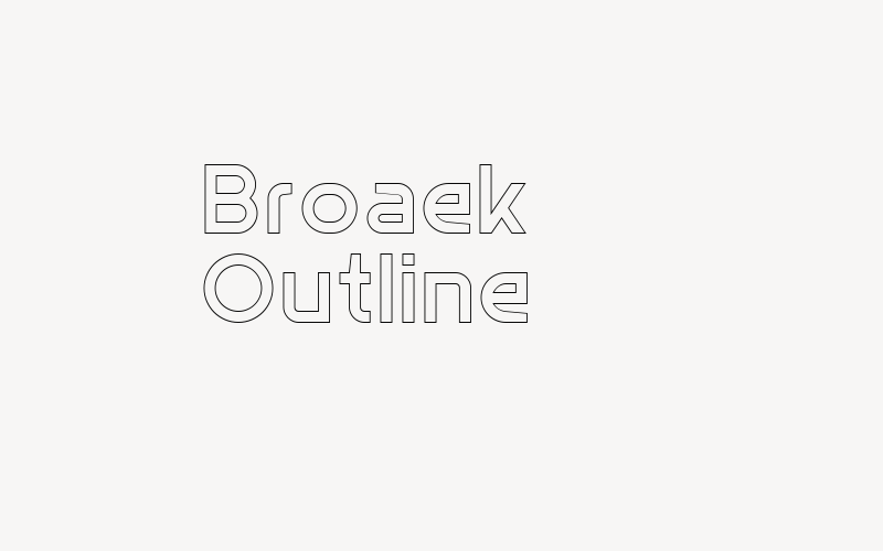 Broaek Outline Font