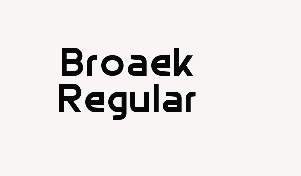 Broaek Regular Font