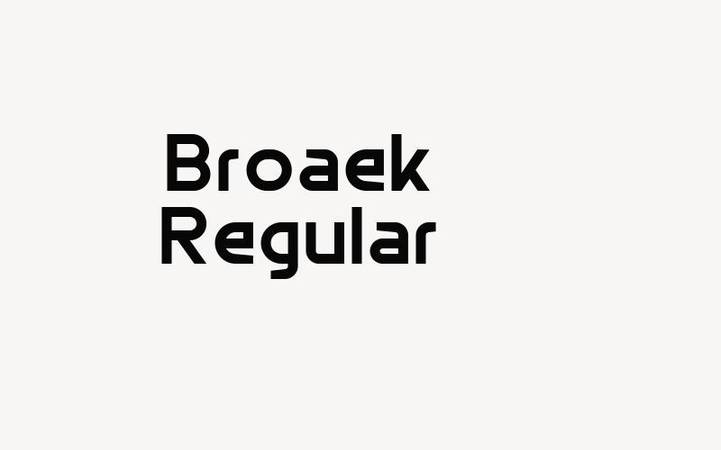 Broaek Regular Font