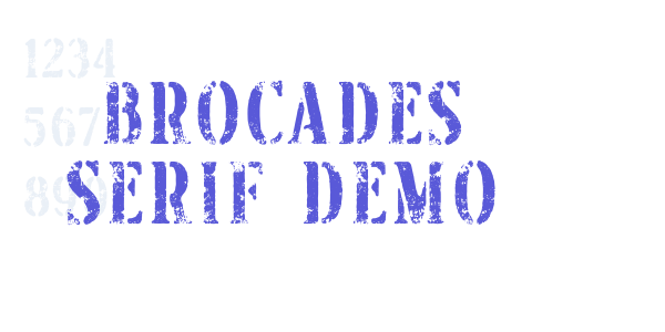 Brocades Serif Demo font free