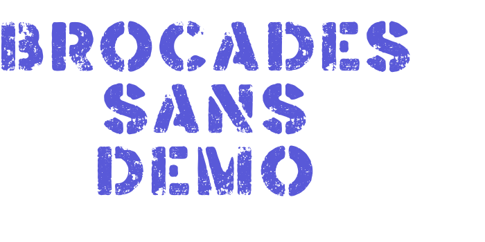 Brocades Sans Demo Font