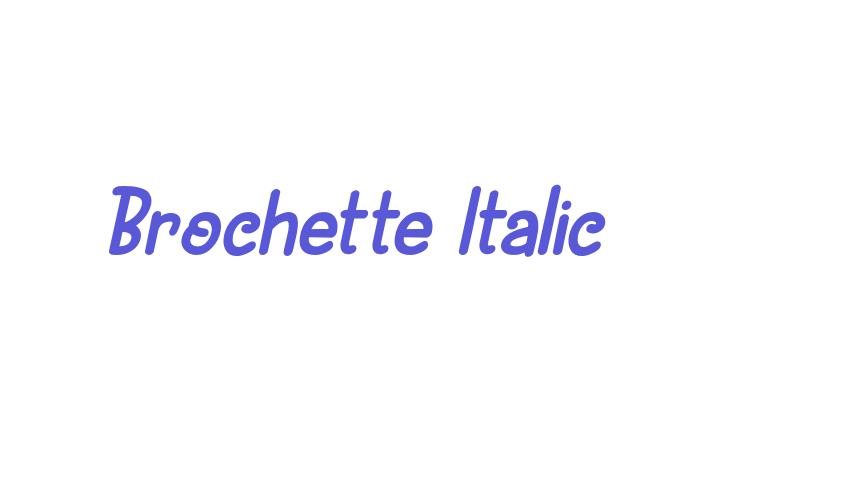 Brochette Italic Font