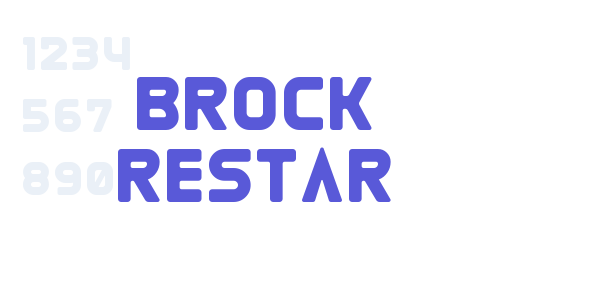 Brock Restar font free