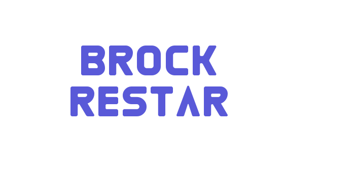 Brock Restar Font Download