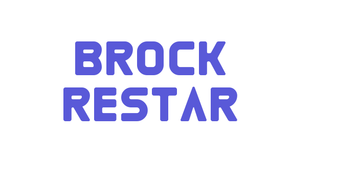 Brock Restar Font