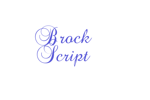 Brock Script Font