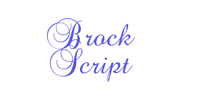 Brock Script Font