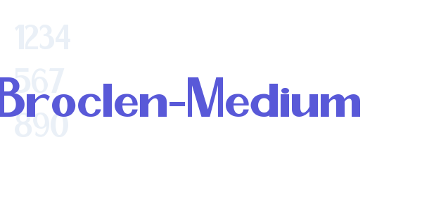 Broclen-Medium font free