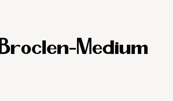 Broclen-Medium Font