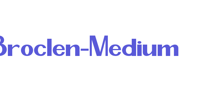 Broclen-Medium Font