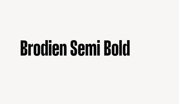 Brodien Semi Bold Font